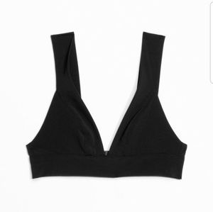 & other stories nwt black triangle bikini top